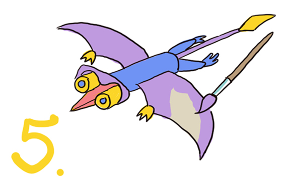 Flug-Dino aus Eierschachtel basteln Flug-Dino aus Eierschachtel basteln