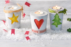 Kerzenständer aus Beton Kerzenständer aus Beton