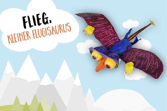 Flug-Dino aus Eierschachtel basteln Flug-Dino aus Eierschachtel basteln