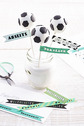Fußball-Cake-Pops Fußball-Cake-Pops