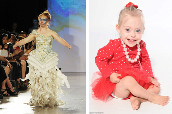 Kindermodels mit Down-Dyndrom: Madeleine Stuart und Connie-Rose Kindermodels mit Down-Dyndrom: Madeleine Stuart und Connie-Rose