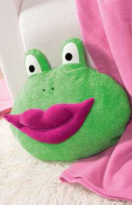 Kissen nähen: Frosch mit Kussmund Kissen nähen: Frosch mit Kussmund