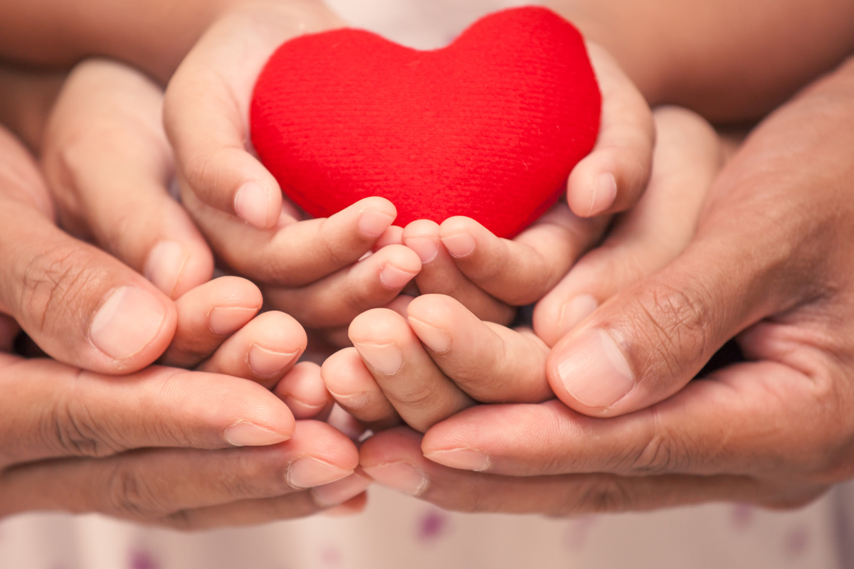 Eltern und Kind Herz