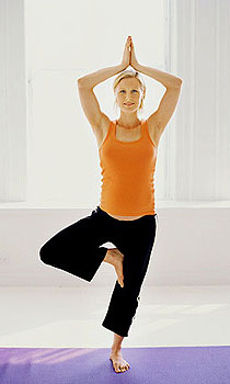 Schwangere beim Yoga