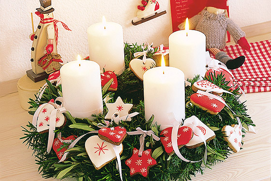 Bastelanleitung: Adventskranz basteln