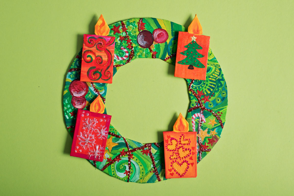 Hängender Adventskranz