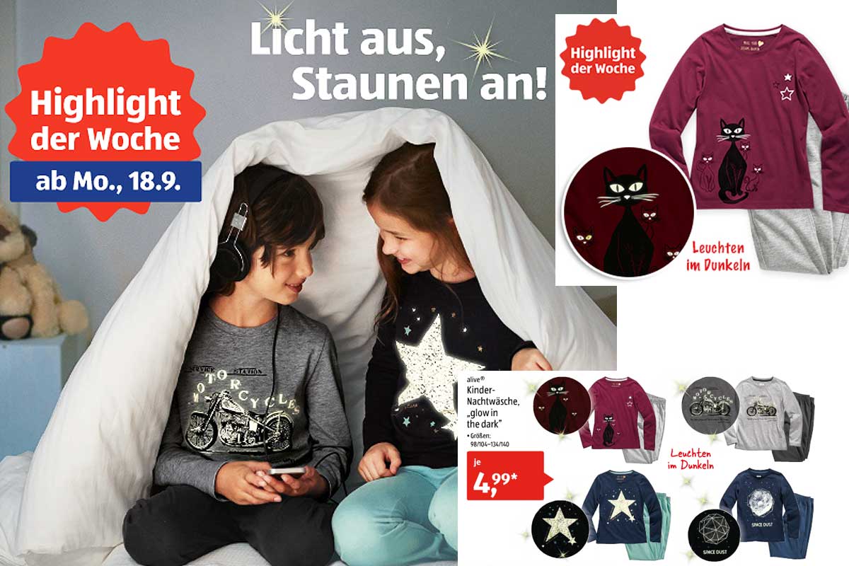 leuchtende Schlafanzüge