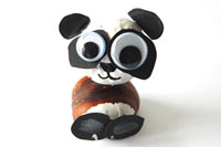 Pandabär aus Kastanien