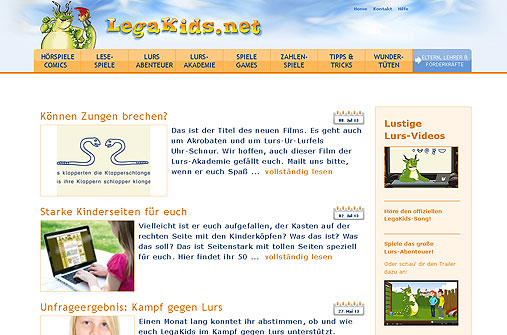 Legasthenie Linktipp: LegaKids