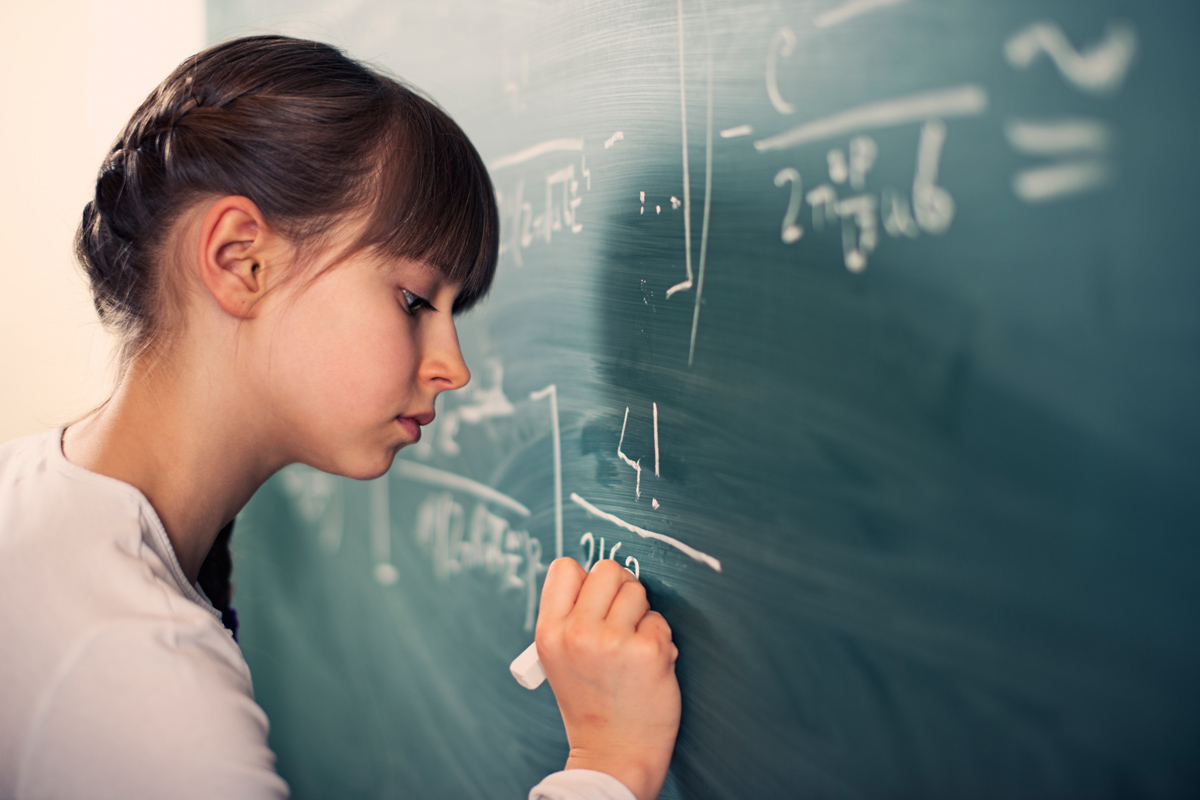Mädchen und Mathe