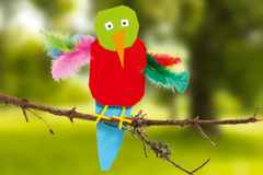 Papagei basteln aus Papier Papagei basteln aus Papier