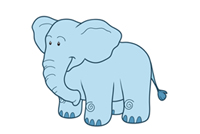 Blauer Elefant