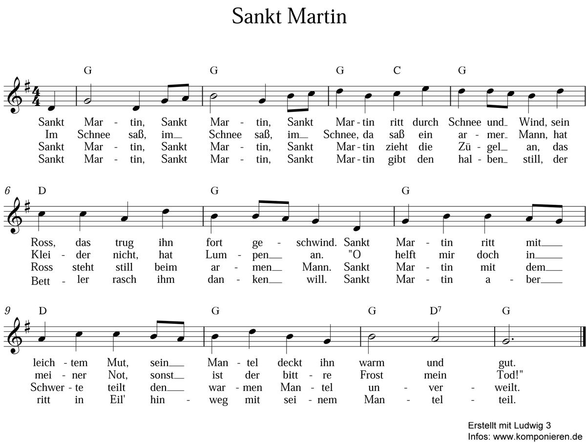 Sankt Martin Noten
