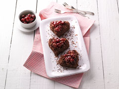 Valentinstag: Schoko-Kirsch-Törtchen