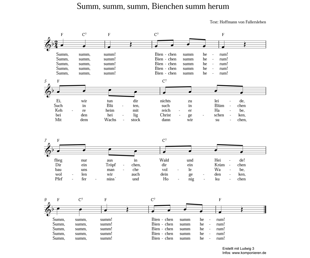Summ summ summ Noten