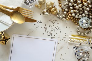 Silvesterdeko: Glitzer