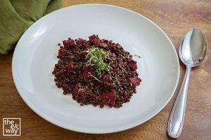 Linsensalat mit roter Beete und frischer Kresse